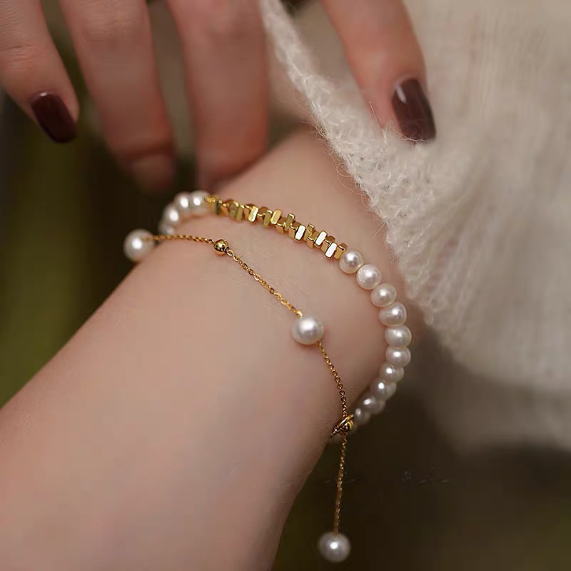 Letina Pearl Bracelet | 18k Gold Plated
