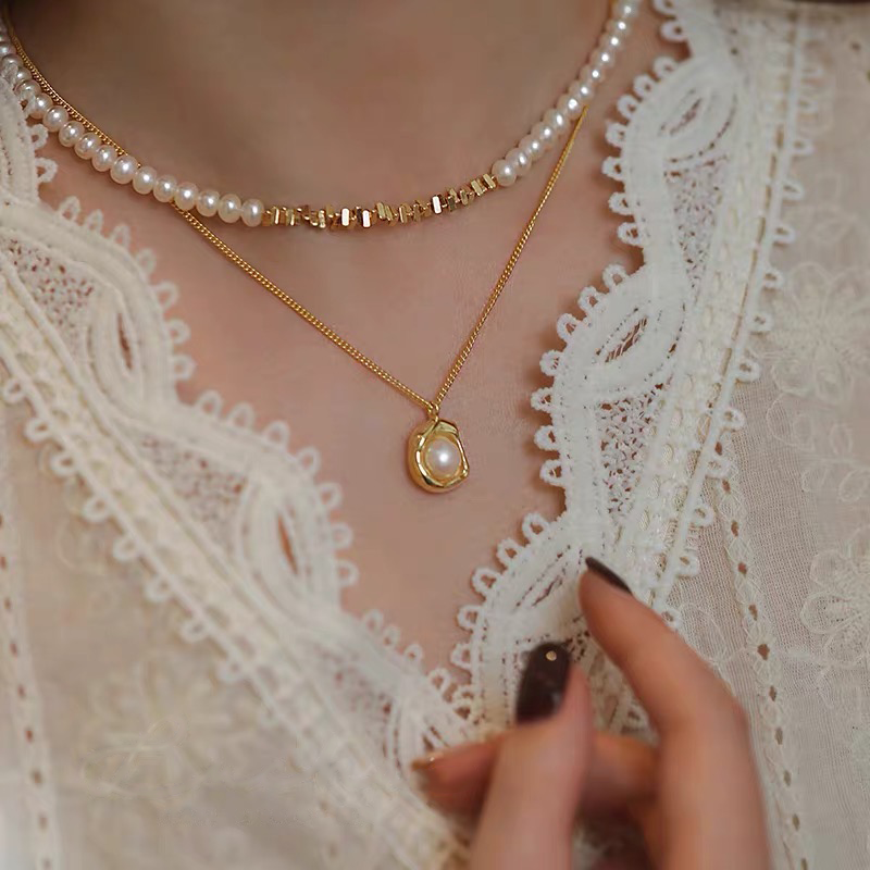 Letina Pearl Necklace | 18k Gold Plated