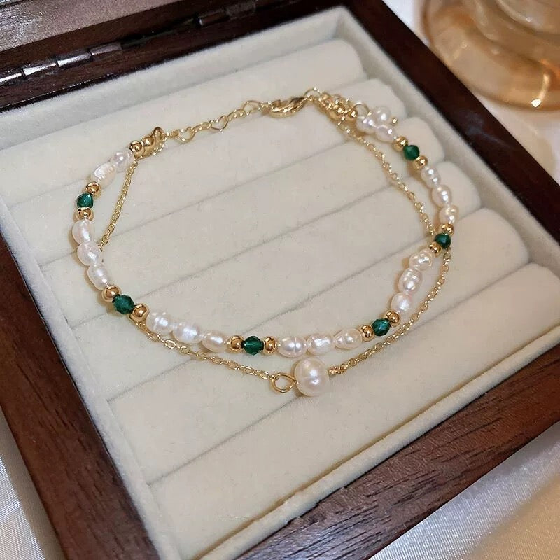 Meadow Pearl Bracelet  | 18k Gold Plated