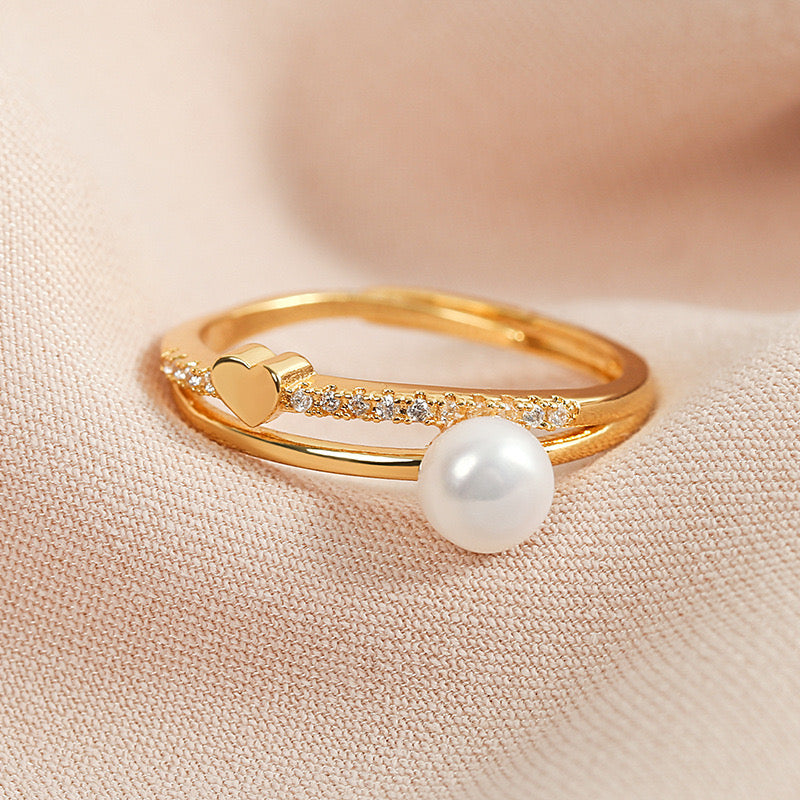 Analeah Pearl Ring | 18k Gold Plated
