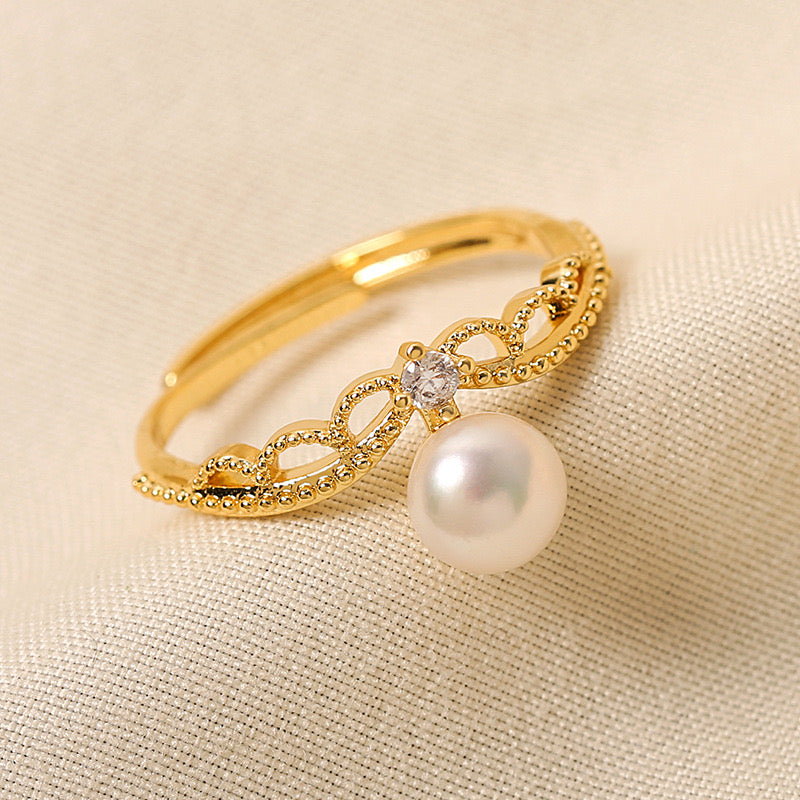 Kilah Pearl Ring | 18k Gold Plated